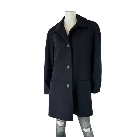 Stunning Oversized Relaxed Wool Overcoat Coat Deep Navy - Picture 13 of 13